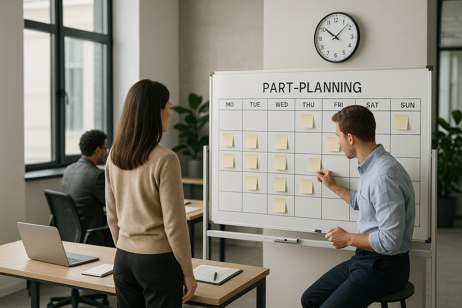 Organizzazione dei turni e orari di lavoro part-time in un contesto aziendale